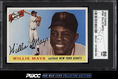 1955 Topps Willie Mays 194 SGC 7586 NRMT PWCC