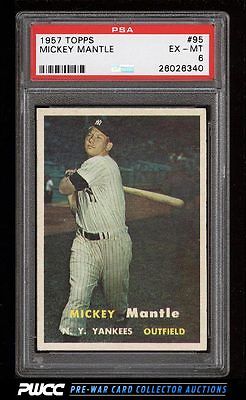 1957 Topps Mickey Mantle 95 PSA 6 EXMT PWCC