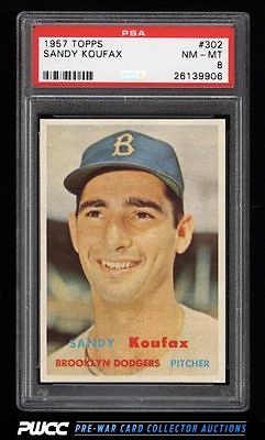 1957 Topps Sandy Koufax 302 PSA 8 NMMT PWCC