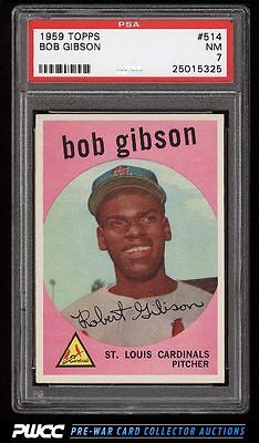 1959 Topps Bob Gibson ROOKIE RC 514 PSA 7 NRMT PWCC