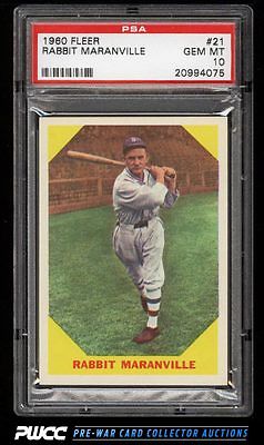 1960 Fleer SETBREAK Rabbit Maranville 21 PSA 10 GEM MINT PWCC