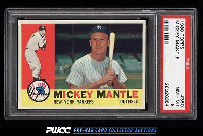 1960 Topps Mickey Mantle 350 PSA 8 NMMT PWCC