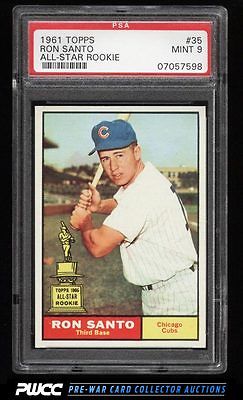 1961 Topps Ron Santo ROOKIE RC 35 PSA 9 MINT PWCC