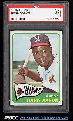 1965 Topps Hank Aaron 170 PSA 9 MINT PWCC