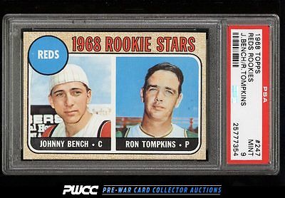 1968 Topps Johnny Bench ROOKIE RC 247 PSA 9 MINT PWCC