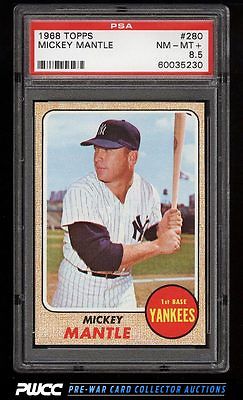 1968 Topps Mickey Mantle 280 PSA 85 NMMT PWCC