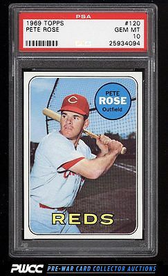 1969 Topps Pete Rose 120 PSA 10 GEM MINT PWCC