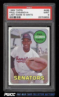 1969 Topps Paul Casanova LAST NAME IN WHITE 486 PSA 9 MINT PWCC