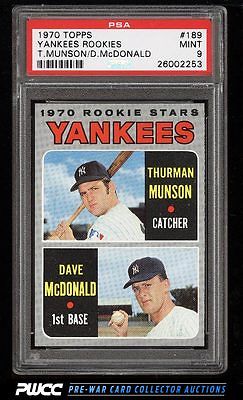 1970 Topps Thurman Munson ROOKIE RC 189 PSA 9 MINT PWCC