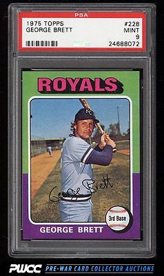 1975 Topps George Brett ROOKIE RC 228 PSA 9 MINT PWCC