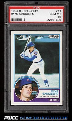 1983 OPeeChee Ryne Sandberg ROOKIE RC 83 PSA 10 GEM MINT PWCC