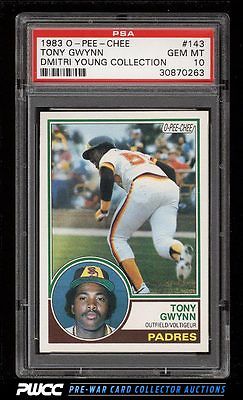 1983 OPeeChee Tony Gwynn ROOKIE RC 143 PSA 10 GEM MINT PWCC