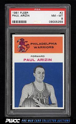 1961 Fleer Basketball Paul Arizin 2 PSA 8 NMMT PWCC