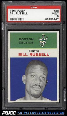 1961 Fleer Basketball Bill Russell 38 PSA 9 MINT PWCC