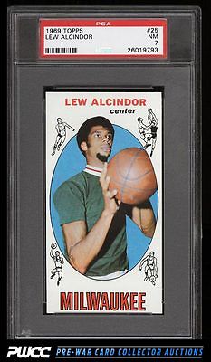 1969 Topps Basketball Lew Alcindor ROOKIE RC 25 PSA 7 NRMT PWCC