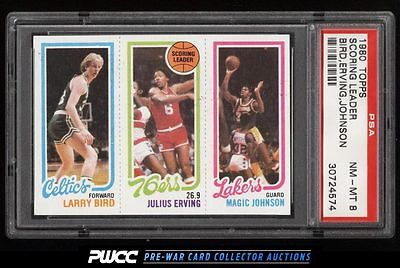 1980 Topps Basketball Larry Bird  Magic Johnson ROOKIE RC PSA 8 NMMT PWCC