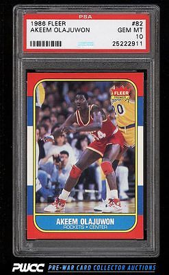 1986 Fleer Basketball SETBREAK Hakeem Olajuwon ROOKIE RC 82 PSA 10 GEM PWCC