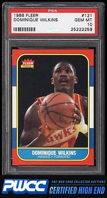 1986 Fleer Basketball SETBREAK Dominique Wilkins ROOKIE RC 121 PSA 10 PWCCHE