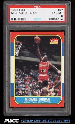 1986 Fleer Basketball Michael Jordan ROOKIE RC 57 PSA 6 EXMT PWCC