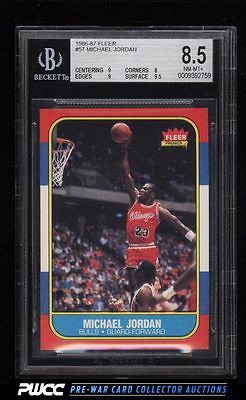 1986 Fleer Basketball Michael Jordan ROOKIE RC 57 BGS 85 NMMT PWCC