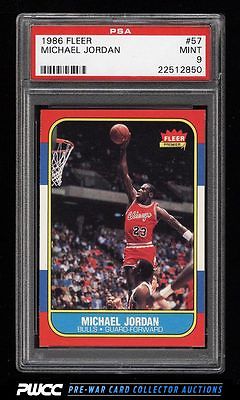 1986 Fleer Basketball Michael Jordan ROOKIE RC 57 PSA 9 MINT PWCC