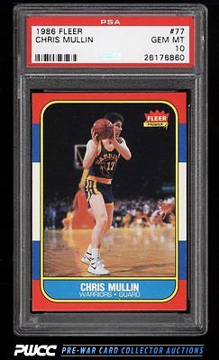 1986 Fleer Basketball Chris Mullin ROOKIE RC 77 PSA 10 GEM MINT PWCC