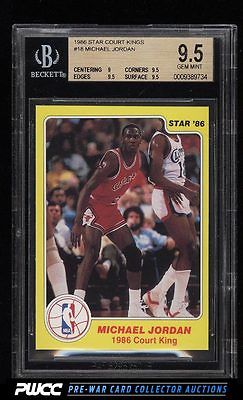 1986 Star Court Kings Michael Jordan ROOKIE RC 18 BGS 95 GEM MINT PWCC