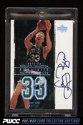 2003 Exquisite Collection Number Pieces Larry Bird AUTO PATCH 33 LB PWCC