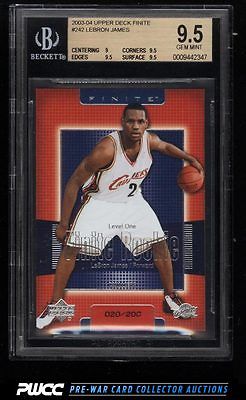 2003 Upper Deck Finite LeBron James ROOKIE RC 200 242 BGS 95 GEM MINT PWCC