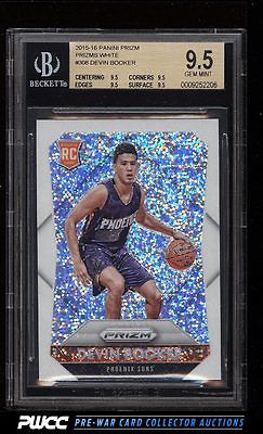 2015 Panini Prizm White Sparkle Refractor Devin Booker ROOKIE RC BGS 95 PWCC