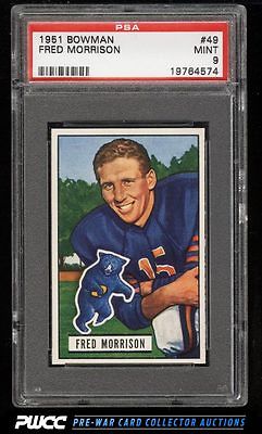 1951 Bowman Football Fred Morrison 49 PSA 9 MINT PWCC