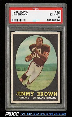 1958 Topps Football Jim Brown ROOKIE RC 62 PSA 6 EXMT PWCC