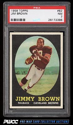 1958 Topps Football Jim Brown ROOKIE RC 62 PSA 7 NRMT PWCC