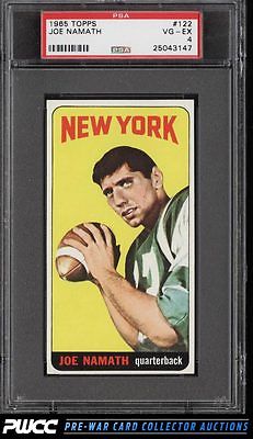 1965 Topps Football Joe Namath SP ROOKIE RC 122 PSA 4 VGEX PWCC