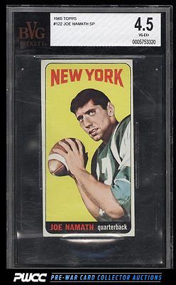 1965 Topps Football Joe Namath SP ROOKIE RC 122 BVG 45 VGEX PWCC