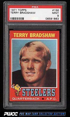 1971 Topps Football Terry Bradshaw ROOKIE RC 156 PSA 9 MINT PWCC