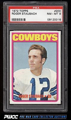 1972 Topps Football Roger Staubach ROOKIE RC 200 PSA 8 NMMT PWCC