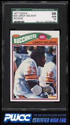 1977 Topps Football Leroy Selmon ROOKIE RC 29 SGC 1098 GEM MINT PWCCHE