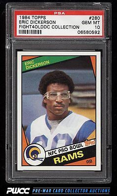 1984 Topps Football Eric Dickerson ROOKIE RC 280 PSA 10 GEM MINT PWCC