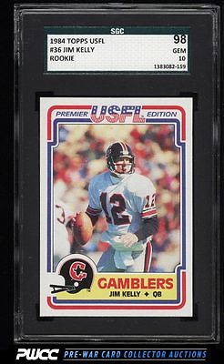 1984 Topps USFL Jim Kelly ROOKIE RC 36 SGC 1098 GEM PWCC