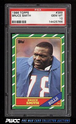 1986 Topps Football Bruce Smith ROOKIE RC 389 PSA 10 GEM MINT PWCC