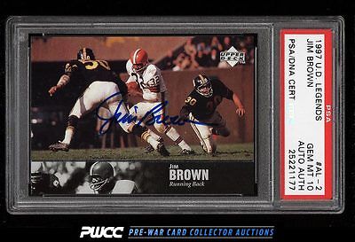 1997 Upper Deck Legends Jim Brown PSADNA AUTO AL2 PSA 10 GEM MINT PWCC