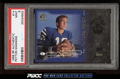 1998 SP Authentic Peyton Manning ROOKIE RC 2000 14 PSA 9 MINT PWCC