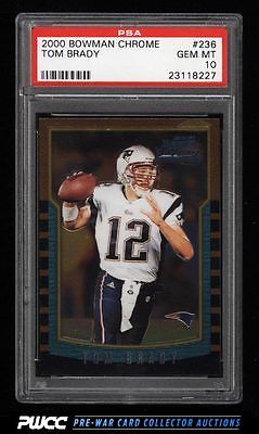 2000 Bowman Chrome Tom Brady ROOKIE RC 236 PSA 10 GEM MINT PWCC