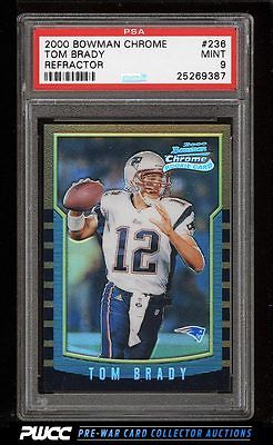 2000 Bowman Chrome Refractor Tom Brady 236 PSA 9 MINT PWCC