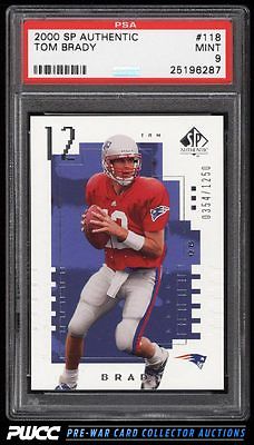 2000 SP Authentic Tom Brady ROOKIE RC 1250 118 PSA 9 MINT PWCC