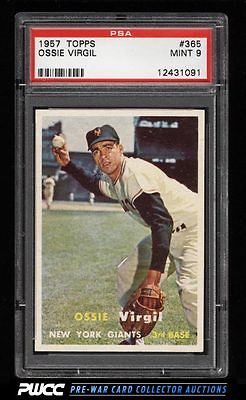 1957 Topps SETBREAK Ossie Virgil 365 PSA 9 MINT PWCC