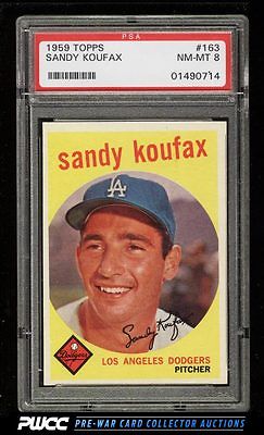 1959 Topps SETBREAK Sandy Koufax 163 PSA 8 NMMT PWCC