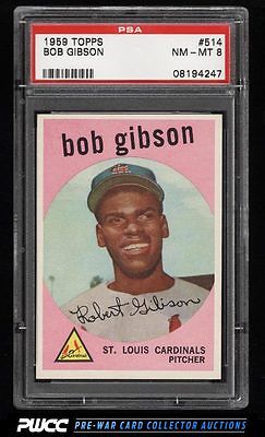 1959 Topps SETBREAK Bob Gibson ROOKIE RC 514 PSA 8 NMMT PWCC