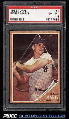 1962 Topps SETBREAK Roger Maris 1 PSA 8 NMMT PWCC